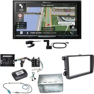 Pioneer AVIC-Z830DAB Navigation Bluetooth USB Einbauset für T6 Sharan 2 Beetle