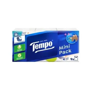Tempo Taschentücher Minipack, 9 x 5 Stück