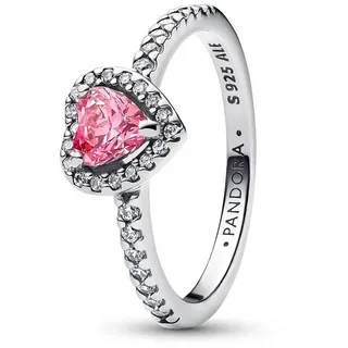 Pandora 198421C03 Damenring Erhabenes Herz Pink, 50/15,9