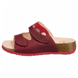 nachhaltige Hausschuh Pantolette, 5000 Rosso/Kombi, 42 EU