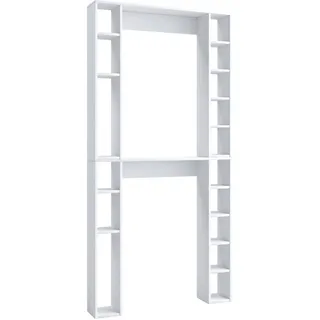 VCM Waschmaschinenschrank 98 x 200 x 18 cm Weiß