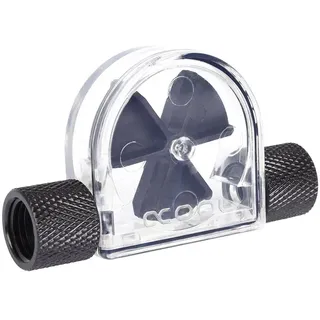 Alphacool Eisfluegel Durchflussanzeiger Schwarz G1/4 IG - Acryl, Wasserkühlung Überwachung, Schwarz