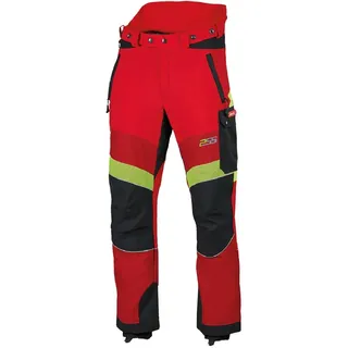 PSS Schnittschutzhose X-Treme Breeze Rot/Gelb Größe 46 - 46