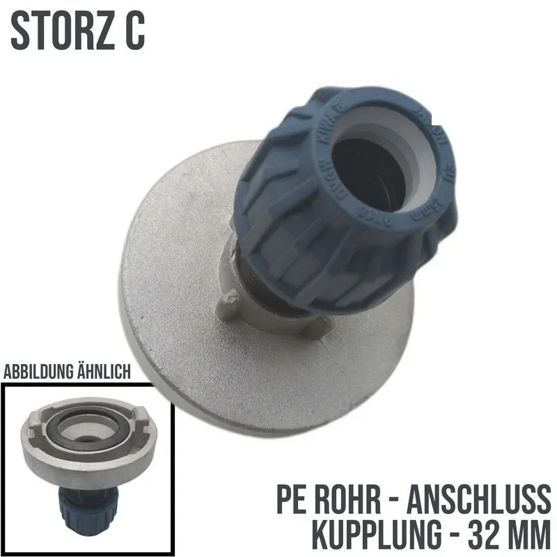 STORZ C DN 52 KA 66 Übergangsstück Adapter -> 32 mm PE Kupplung Rohr Klebeschlau...