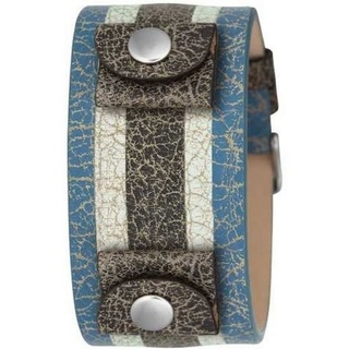 Fossil Uhrenarmband JR8372 blau/weiss Lederband