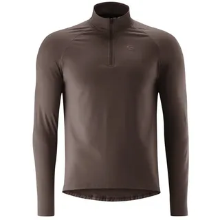 Gonso Radtrikot Essential Jersey Longsleeve M Herren Fahrradtrikot langarm, Midlayer Trikot braun L