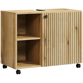 trendteam Waschbeckenunterschrank PureBliss Holzoptik Braun Eiche
