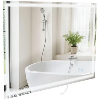 CLP Badspiegel Jaffrey mit Beleuchtung, Bluetooth-Lautsprecher, Anti-Beschlag, Quer- und Hochformat, LED dimmbar, 3 Licht-Modi,