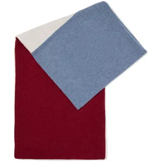 Marie Lund Schal hellbeige / blau | bordeaux