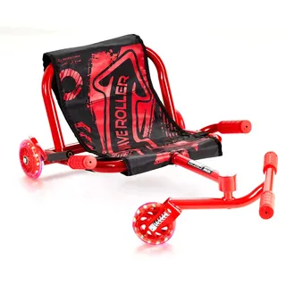 Vevor Kinderfahrzeug Dreirad Tragkraft 90kg, Drifter Trike Dreiradscooter 106x52x43cm, Aufsitz-Driftspielzeug für Kinder ab 10 Jahren, fährt auf allen harten Oberflächen im Innen- & Außenbereich, rot