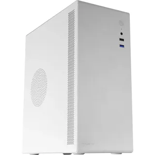 Tacens ORUMX, Ultrakompaktes Micro-ATX-Gehäuse, Robuste Stahlkonstruktion, 1x 80mm Rücklüfter, Mini-Tower PC mit Großem Innenraum, SFX-Netzteil, USB 3.0, Weiß