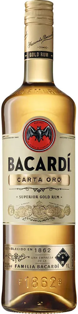 Bacardí Carta Oro Gold Rum 37,5% 1 Liter