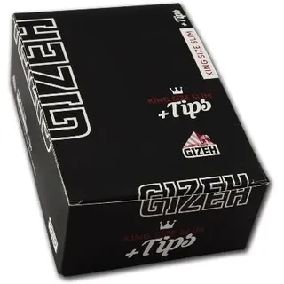 Zigarettenpapier Gizeh Black King Size Slim mit Filtertips 26 Heftchen à 34 Stück 19826