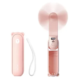 JISULIFE F8 Mini Handventilator 3-in-1 Rosa