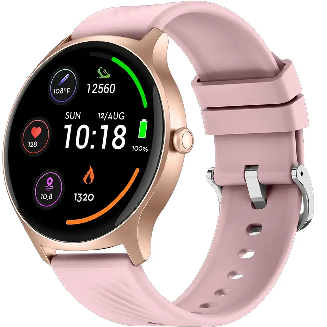 Fitnessuhr Rosa mit Sporttracking: Anruffunktion, Herzfrequenz – Ein smarter Tracker für Ihr Training & Kommunikation am Handgelenk