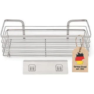 Intirilife Duschregal, Silber Metall, 14x10.5x32 cm Badezimmer,,Duschregale - Duschablagen
