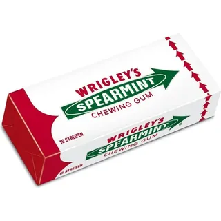 Wrigley's Spearmint Kaugummi mit erfrischenden Minzgeschmack 15 Streifen