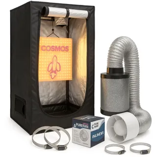Weedness Grow Box Komplett Set LED 300 Watt Basic 100x100x200 cm - Zuchtzelt Growschrank Growzelt Anbau Indoor Complete Crow