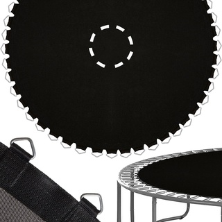 SPRINGOS Sprungmatte Sprungtuch mit 84 Ösen Trampolin Zubehör für Trampolin mit dem Durchmesser von 396 cm 13 ft Schwarz