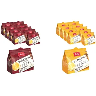 Melitta BellaCrema Intenso gemahlener Röstkaffee in Kaffee-Pads 10 x 16 Pads & Harmonie mild gemahlener Röstkaffee in Kaffee-Pads 10 x 16 Pads