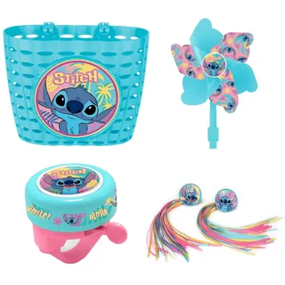 Lilo & Stitch Fiets accessoires ; Mand, Bel, Franjes en een waaier