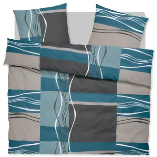 Linon blau 200 x 200 cm + 2x 80 x 80 cm
