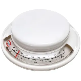 Dr. Oetker Präzise Dr. Oetker 1531 Backwaage Ø 17 cm – Unverzichtbarer Küchenhelfer in Weiß für Exaktes Abwiegen, Ideal für Jede Küche mit Integrierter Zuwiegefunktion