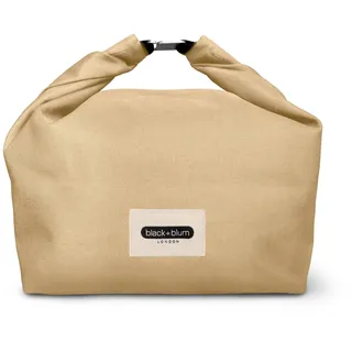 Black+Blum BLACK + BLUM Lunchtasche 6,7 L | recycelter Kunststoff | Beige| isolierte Lunch Tasche | auslaufsicher dank Rolltop-Konstruktion | Wasserabweisende Innenfläche | hält Lebensmittel kühl
