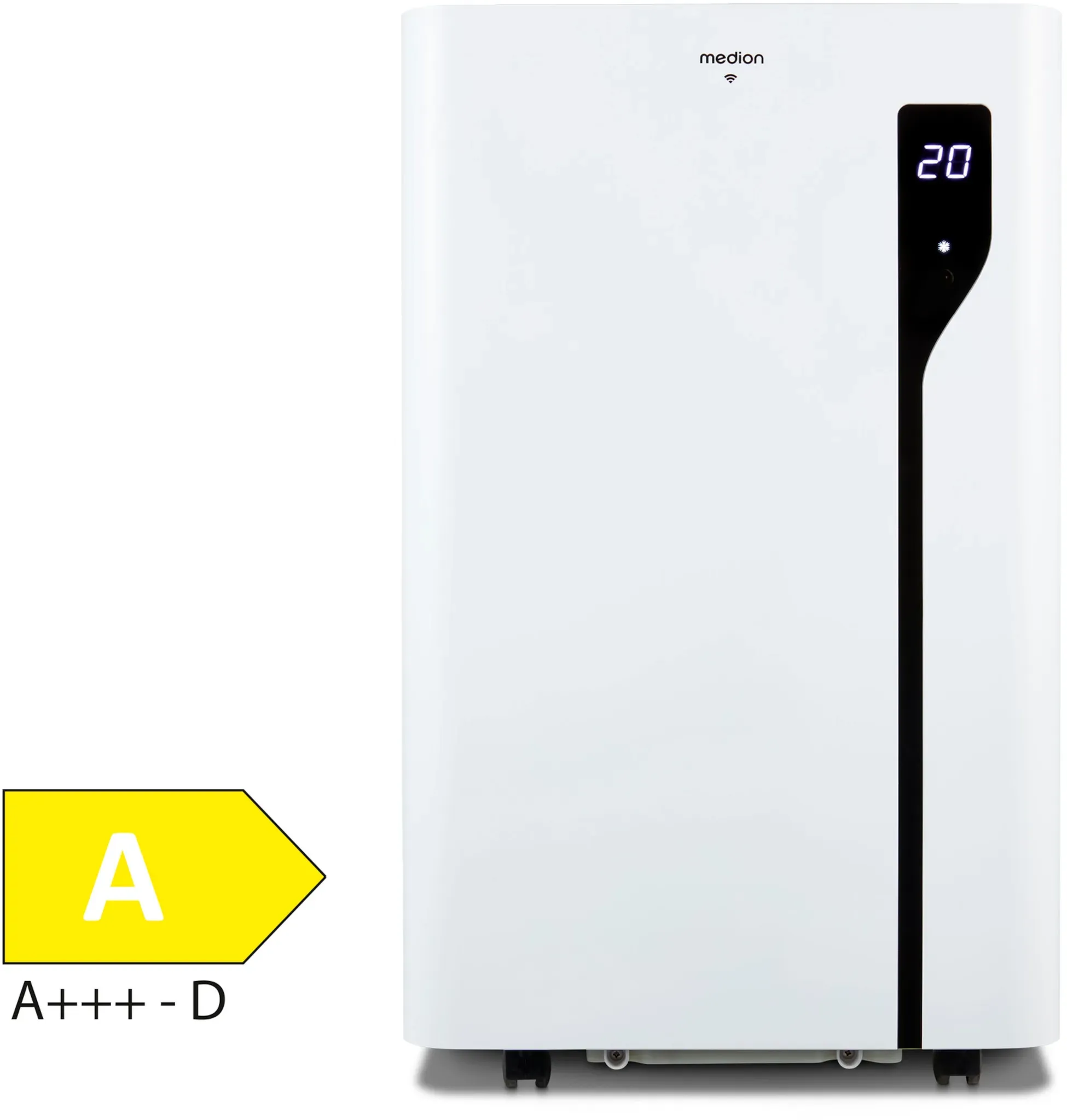 MEDION LIFE® P1200 Klimaanlage (MD 37734),  Kühlen, Entfeuchten und Ventilieren, Kühlleistung 12.000 BTU, Kühlmittel R290, max. 36m2, App- und Sprachsteuerung, Inkl. Fenster-Kit