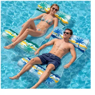 Luftmatratze Pool 4-in-1 Wasserhängematte für Erwachsene, 130x70 cm, 2 Stück