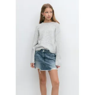 Gina Tricot - Y knitted sweater - strickpullis - Grau - 146/152 - Mädchen - Grau - 146/152
