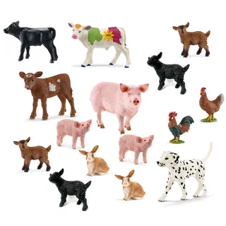 Schleich Tierfiguren Bauernhof-Set 15 Tiere