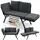 240 x 60 x 90 cm Schwarz/Grau