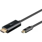 Goobay HDMI-Kabel 75697 HDMI 2.0, vergoldete Stecker, 4K UHD bei 60 Hz, 18 Gbit/s, HDMI auf USB-C, 2m