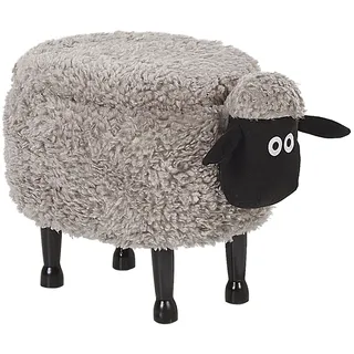 Beliani Hocker mit Stauraum 35 x 40 x 55 cm Grau