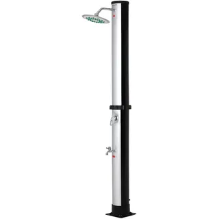 monzana Solardusche Silber/Schwarz 216 cm