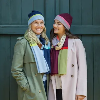 REMEMBER Woll-Kaschmir Schal "Andrin" - mehrfarbiger hochwertiger Schal