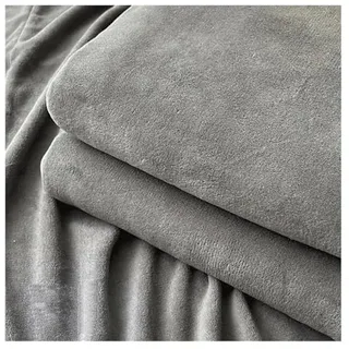 AMSOAN Premium warme Bettlaken ohne Gummizug Cashmere-Touch Betttuch Fleece Haustuch Flanell Laken ohne Gummi aus Microfaser Größen (Color : Gray(Grey), Size : 120x230cm), AMSOAN