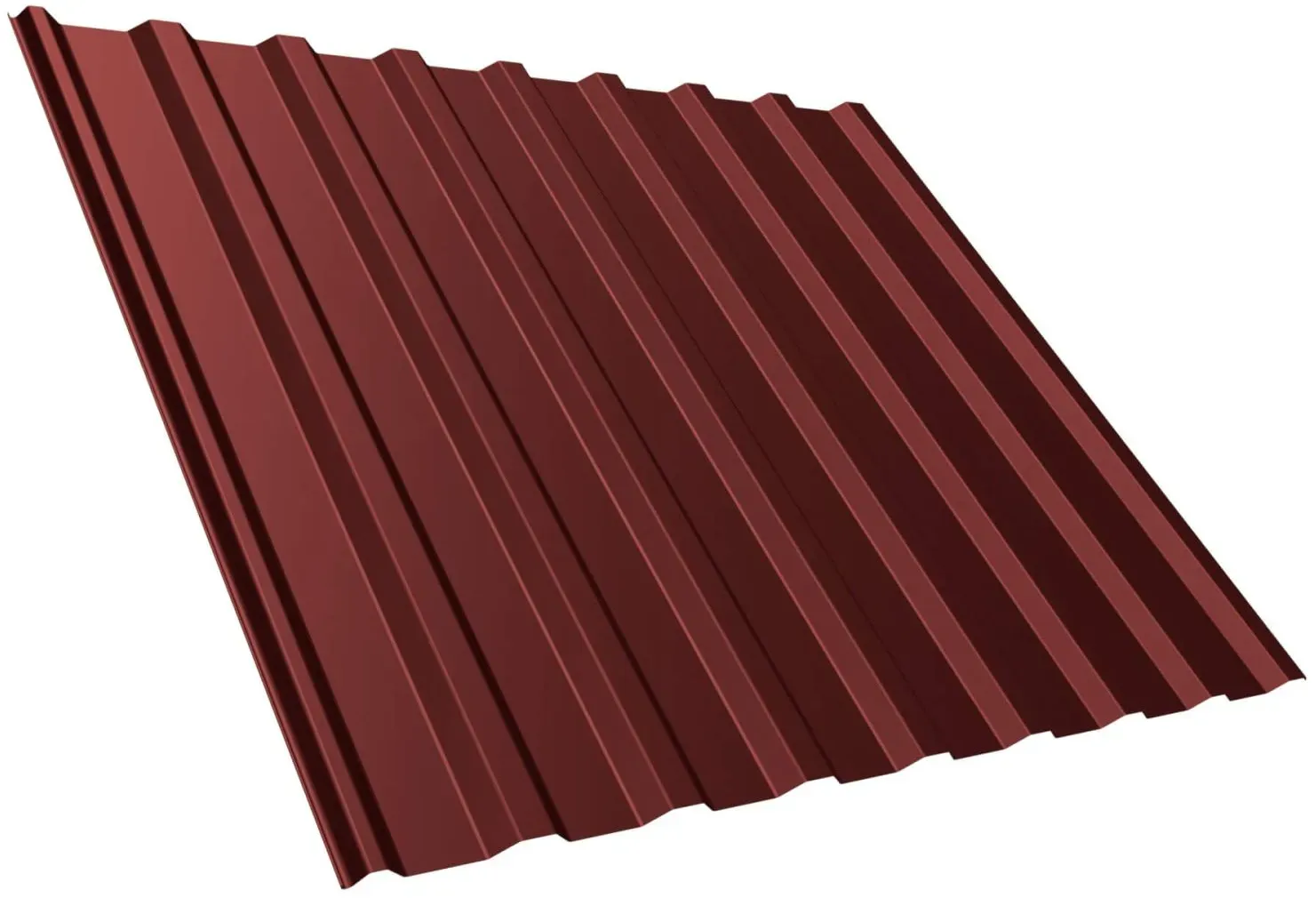 Trapezblech T20M | Dach | Stahl 0,63 mm | 25 μm Polyester | 8012 - Rotbraun