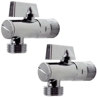 Tatay Sanixa JL19SETE12 2er Set Design Eckventil für Küche & Bad | 1/2 Zoll | Eckregulierventil Wasseranschluss Verteiler Absperrventil | mit Filter