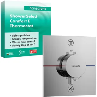Hansgrohe ShowerSelect Comfort E Thermostat Unterputz, für 2 Verbraucher, Chrom