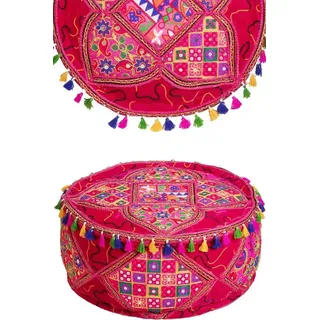 Marrakesch Orient & Mediterran Interior Orientalische Pouf Sitzkissen Dekoration Bahri pink
