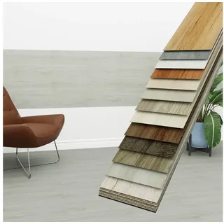 HEXIM Vinylboden, Vinyldielen 0,97m2 selbstklebend PVC Wandverkleidung Bodenbelag Holzoptik 91x15cm Paneele für Wand & Boden Holzdielen grau (7 Dielen Frosted Ash - 2602-3)