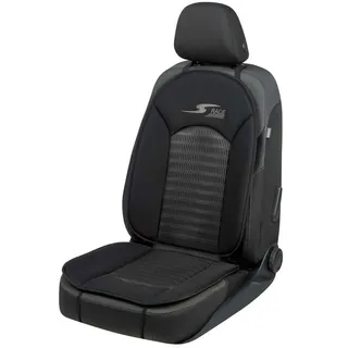 Walser Car Comfort Auto-Sitzauflage S-Race, Sitzkissen-PKW, Universal Sitzschoner, Vordersitze, Sitzunterlage- schwarz