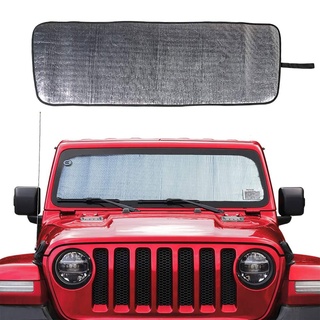 CKPEOR Windschutzscheiben-Sonnenschutz für 2018-2022 Jeep Wrangler JL JLU & Gladiator JT, Sonnenschutz, Hitzeschild, Aluminiumfolie, Dreifach-Laminatstruktur, Silber