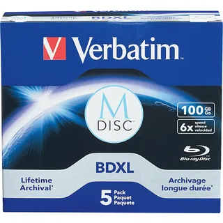 Verbatim M-DISC BD-R XL 100GB 4x, 5er Jewelcase