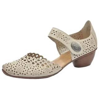 Rieker Damen Sina Pantoletten, Beige/whitekiesel/Rubin/duene/Pflaume - 38 EU