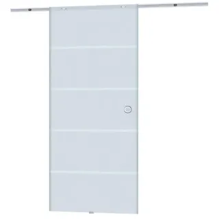 Homcom Schiebetür Glastür Zimmertür teilsatiniert 775 x 2050 mm