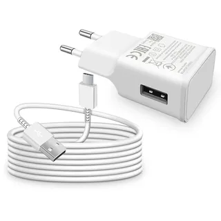 USB Ladegerät mit Ladekabel USB C Schnellladekabel Typ C Kabel 1,5M für Samsung Galaxy A16 A15 A14 A13 A06 A05s A20 A25 A34 A35 A36 A56 A55 A54 A53 5g S8 S9 S10 S20 S21 M35, Handy Schnellladegerät