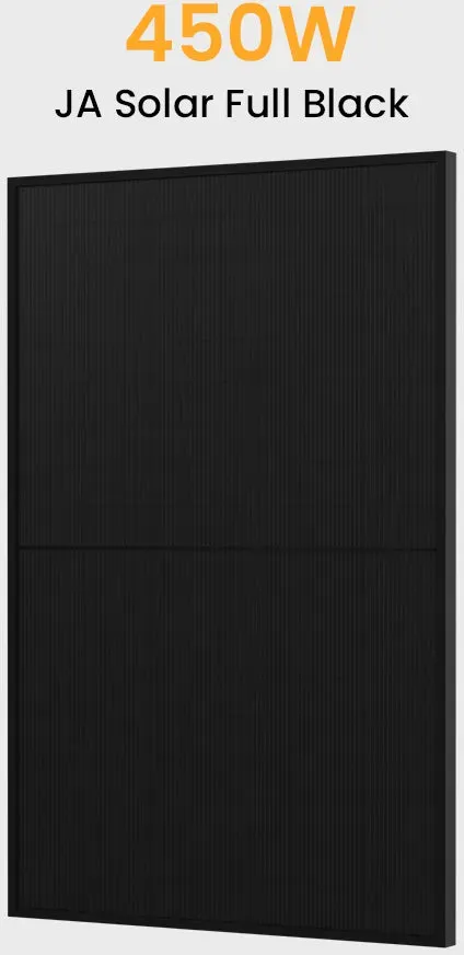JA Solar 450Wp Full Black Paneel Bifaziale N-Doppelglas-Monomodul Solarmodul - 1 Stücke / Standardversand